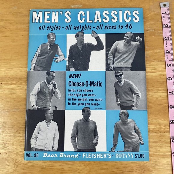 Vintage 1966 Men's Classics Knit Sweaters Bernhard Ullmann #96 - Picture 1 of 8